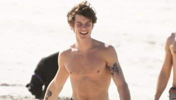 After postponing his world tour, Shawn Mendes enjoys a shirtless beach stroll