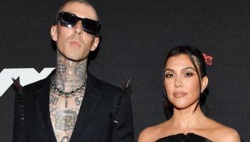 Travis Barker and Kourtney fly commercial with family while Kylie is accused of Private jet