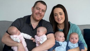 Pregnancy with Quadruplets leave a couple in shock 