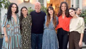 Bruce Willis is embraced by the affection of his blended family this Christmas Season