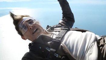 Tom Cruise wishes his fans a happy holiday season While skydiving for ‘Mission Impossible’