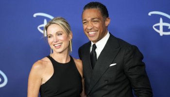 Amy Robach and TJ Holmes were spotted getting cozy at the airport